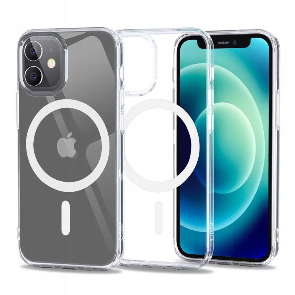Dėklas Tech-Protect FlexAir Hybrid MagSafe iPhone 12 Mini, skaidrus