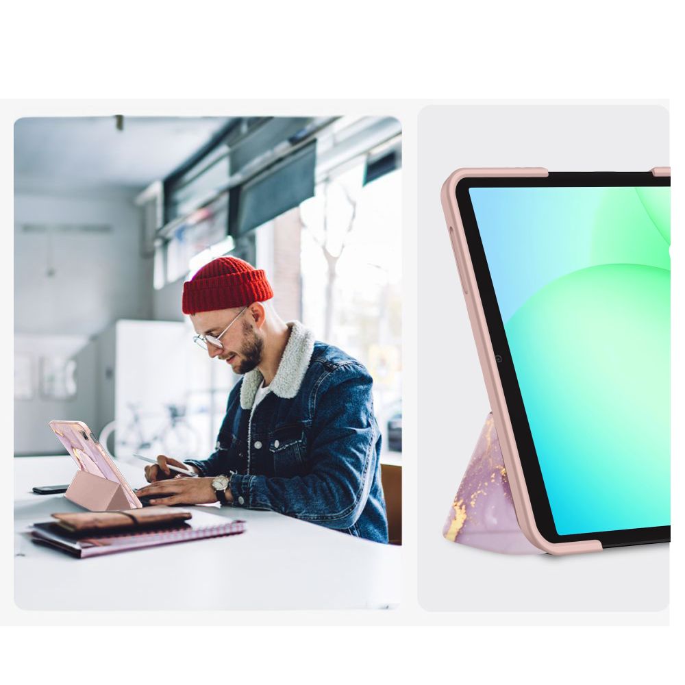 Dėklas Tech-Protect SmartCase Samsung Galaxy Tab A9 / A11 8.7, marmurinis - Image 7