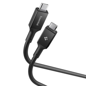Kabelis Spigen Essential EB10020CC USB-C 100W 200 cm, juodas