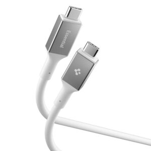 Kabelis Spigen Essential EB10020CC Type-C 100W 200cm, baltas