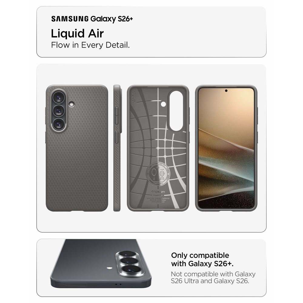 Dėklas Spigen Liquid Air Galaxy S26+, marmurinis pilkas - Image 6