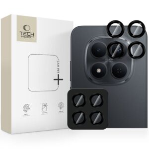 Kameros apsauginis stiklas Tech-Protect Camring Fit+ Xiaomi Poco M8 Pro / Redmi Note 15 Pro 5G / 15 Pro+ 5G, juodas