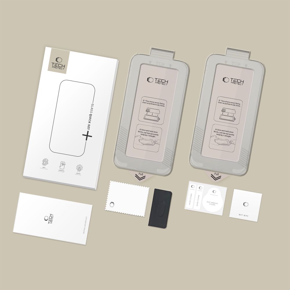 Apsauginis stiklas Tech-Protect Quick Set+ Galaxy S26+, 2 vnt., juodas - Image 7