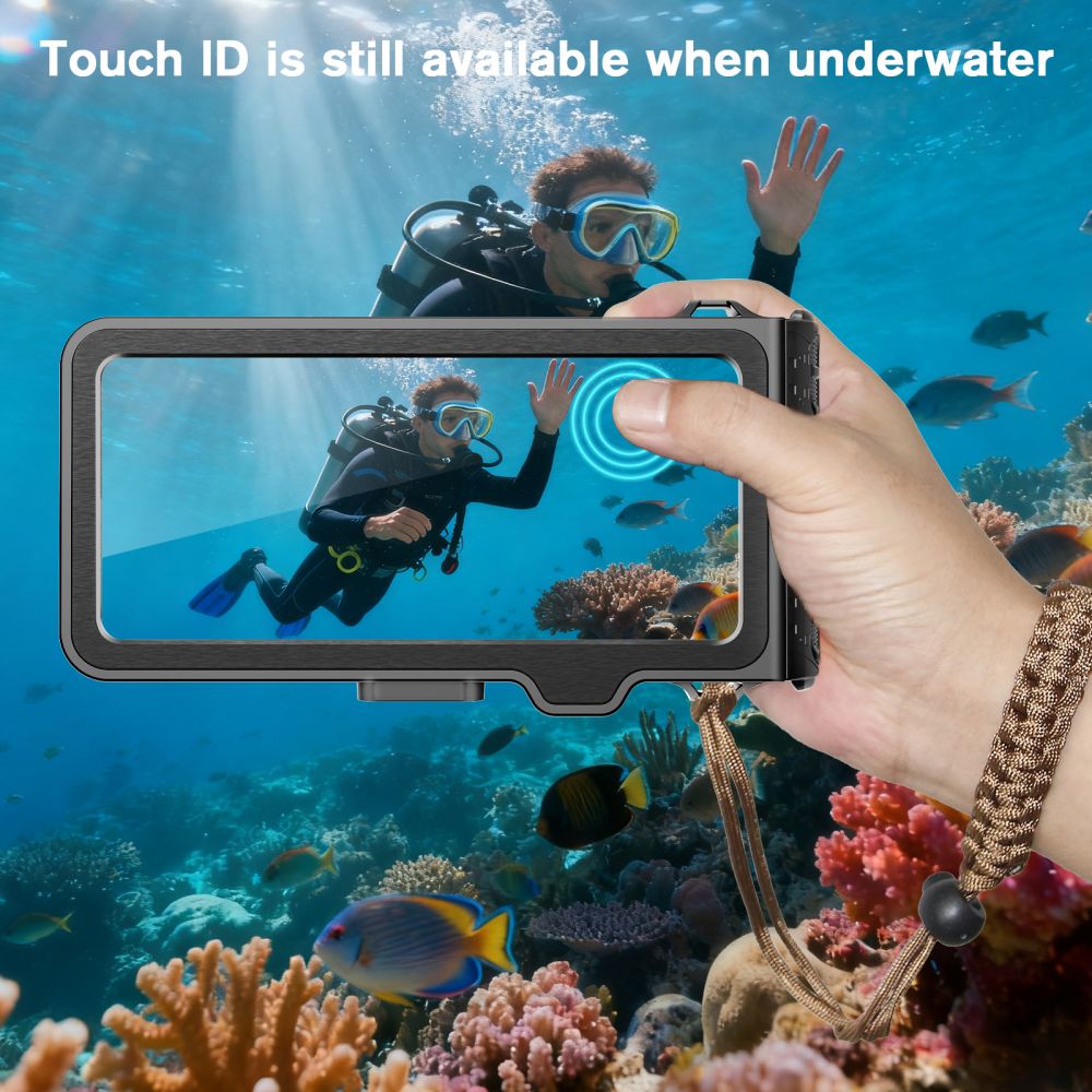 Dėklas Tech-Protect IPX8 Pro, universalus, vandeniui atsparus, pilkas/juodas - Image 7