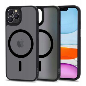 Dėklas Tech-Protect Magmat MagSafe iPhone 11 Pro, matinis juodas