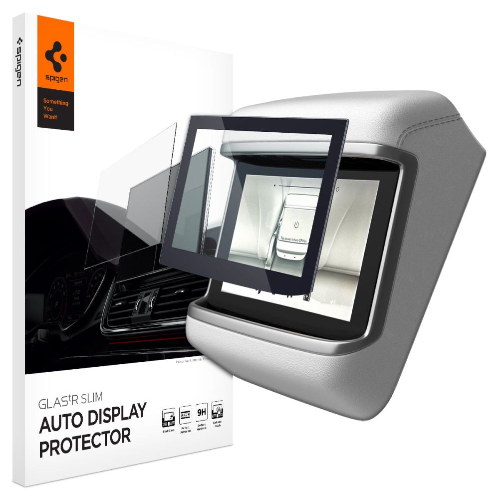 Apsauginis stiklas Spigen Glas.tR Slim Tesla Model X 2021/2022 / Model S 2021/2022, juodas