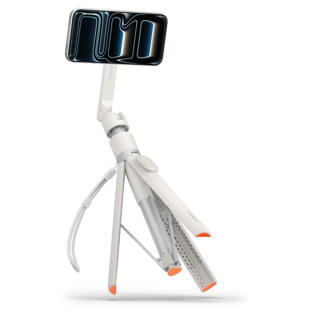 Selfie lazda su trikoju ir Bluetooth pultu Spigen S582W, smėlio spalvos - Image 8