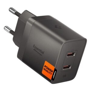 Tinklo įkroviklis Spigen Essential EE472EU-GAN 47W, pilkas