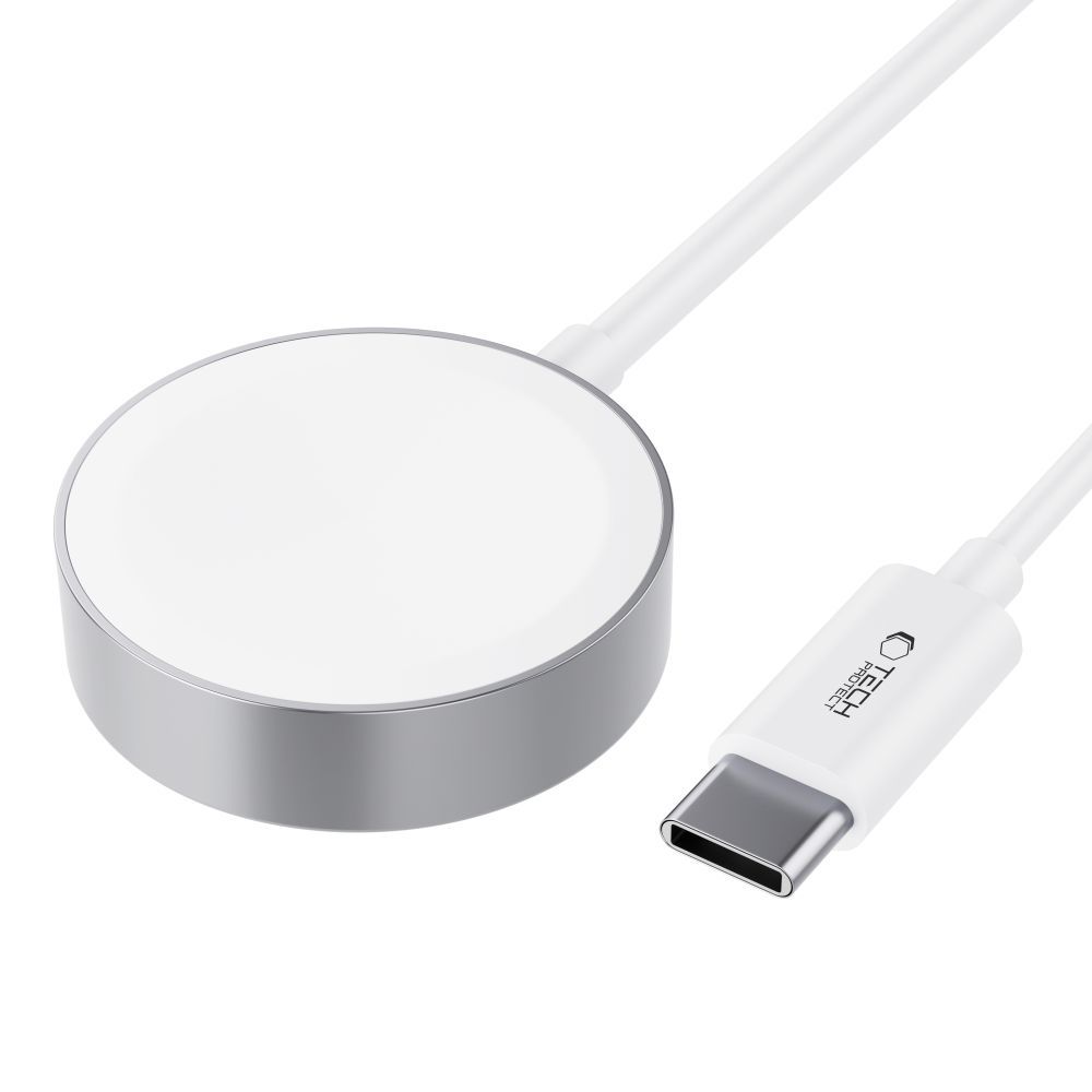 Belaidis įkroviklis Tech-Protect UltraBoost Apple Watch, USB-C, 120 cm, baltas - Image 2