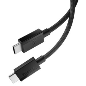 Kabelis Spigen Essential EB6015CC Type-C 60W 150cm, juodas