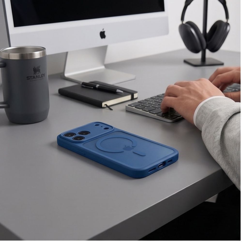 Dėklas Tech-Protect BasicMag MagSafe iPhone 17 Pro / 18 Pro, matinis tamsiai mėlynas - Image 6