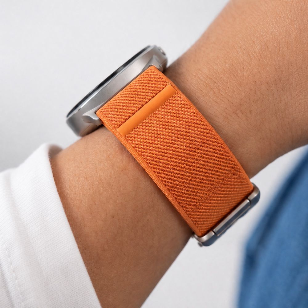 Dirželis Tech-Protect Nylon Clasp Samsung Galaxy Watch 8 / 9 / Classic (40 / 44 / 46 mm), oranžinis - Image 6