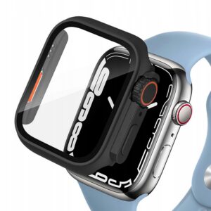 Dėklas Tech-Protect Defense360 Apple Watch 4/5/6/SE 1/2/3 (44mm) Juoda/Oranžinė