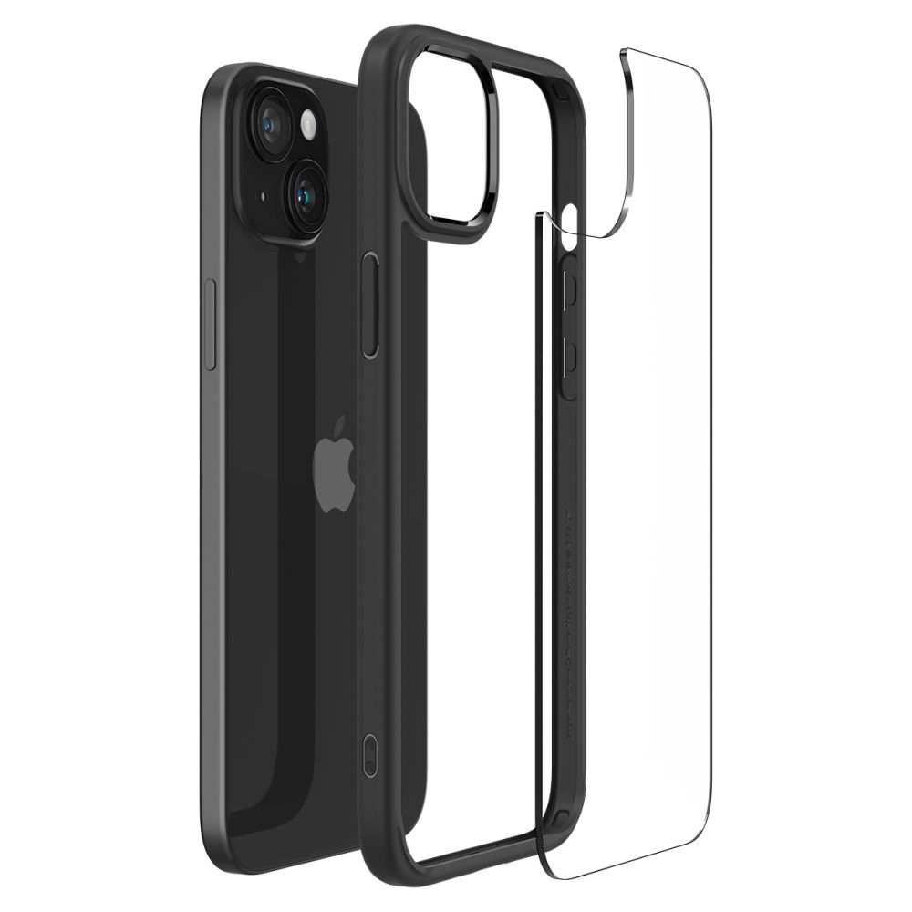 Dėklas Spigen Ultra Hybrid iPhone 15, matinis juodas - Image 8