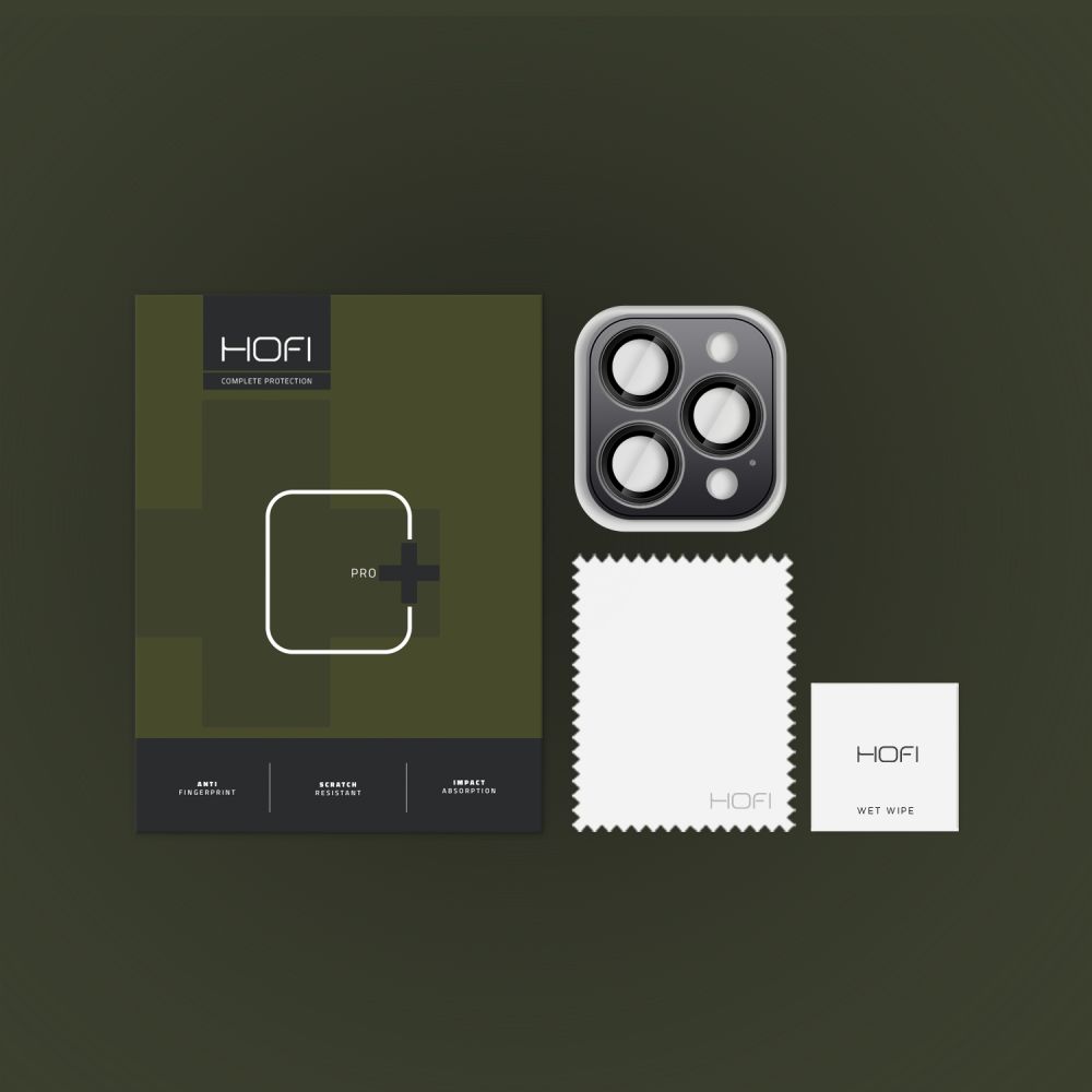 Kameros apsauginis stiklas Hofi CamRing Pro+ iPhone 16 Pro / 16 Pro Max / 17 Pro / 17 Pro Max, juodas - Image 4