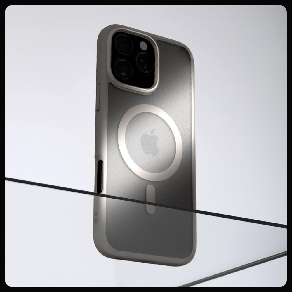 Dėklas Spigen Ultra Hybrid MagSafe iPhone 16 Pro Max, matinis natūralaus titano - Image 6