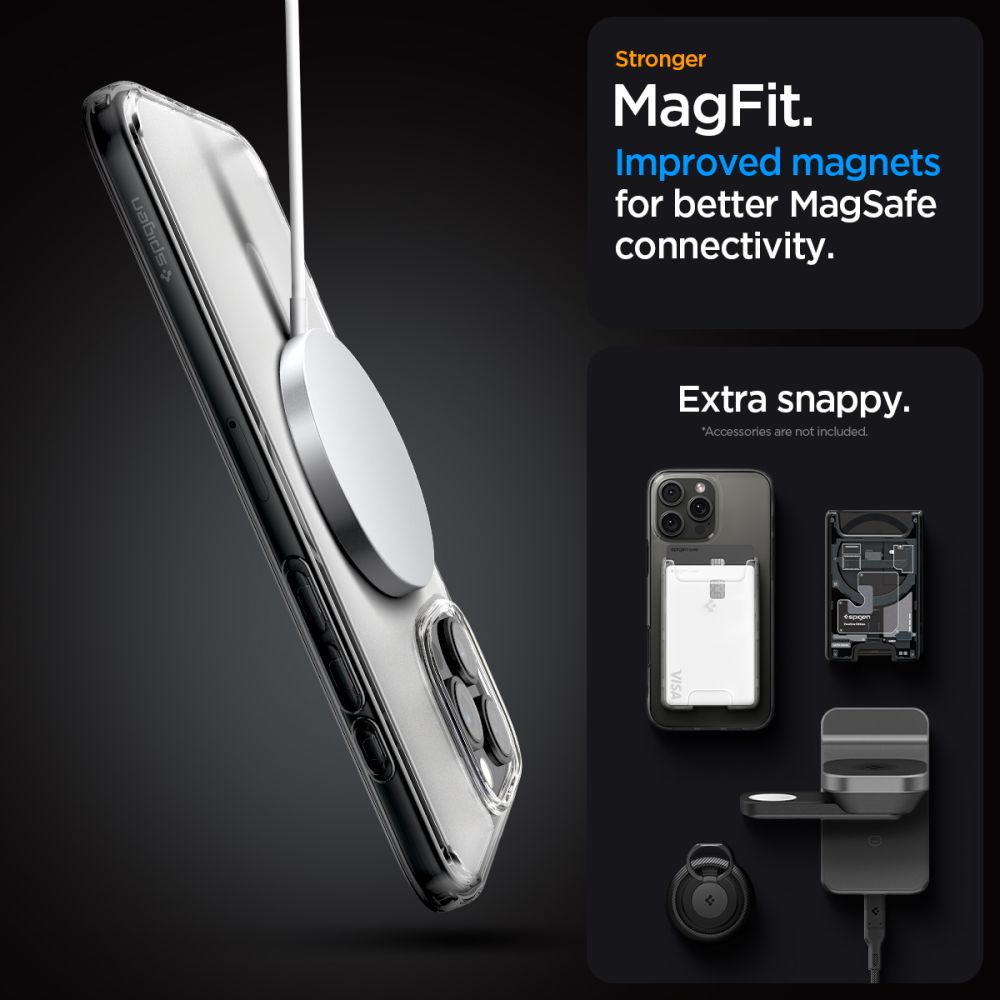 Dėklas Spigen Ultra Hybrid Mag MagSafe iPhone 16 Pro, matinis skaidrus - Image 7