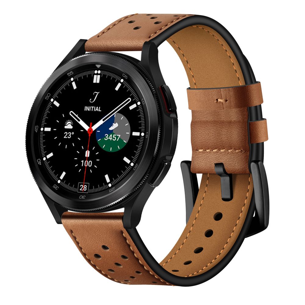 Dirželis Tech-Protect Leather Samsung Galaxy Watch 4 / 5 / 5 Pro / 6 / 7 / FE Brown