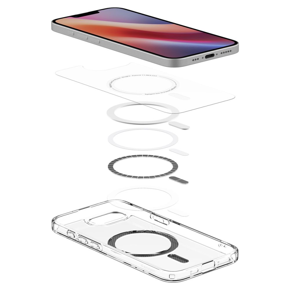 Dėklas Spigen Ultra Hybrid Mag MagSafe iPhone 16e / 17e, karbono rašto - Image 8