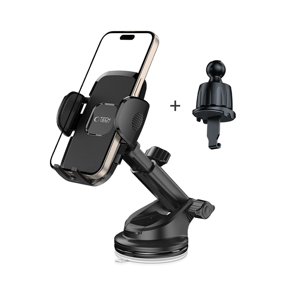 Automobilinis laikiklis Tech-Protect V3, skydeliui ir ventiliacijos grotelėms, juodas - Image 2