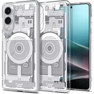 Dėklas Spigen Ultra Hybrid Mag MagSafe Galaxy S25 Edge, baltas