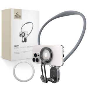Laikiklis ant kaklo Tech-Protect AC200 MagSafe & GoPro & DJI, pilkas