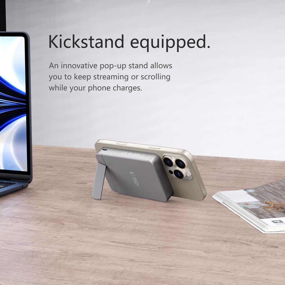 Power bank Tech-Protect PB15 LifeMag MagSafe 10000mAh, pilkas - Image 7
