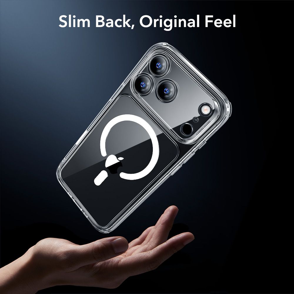 Dėklas ESR Classic Hybrid MagSafe su apsauginiu stiklu iPhone 17 Pro Max, skaidrus - Image 8