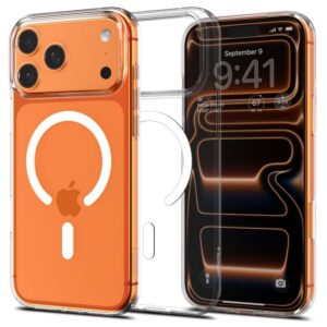 Dėklas Spigen Liquid Crystal Mag iPhone 17 Pro, skaidrus/baltas