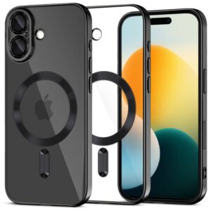 Dėklas Tech-Protect MagFlex MagSafe iPhone 17, blizgus juodas