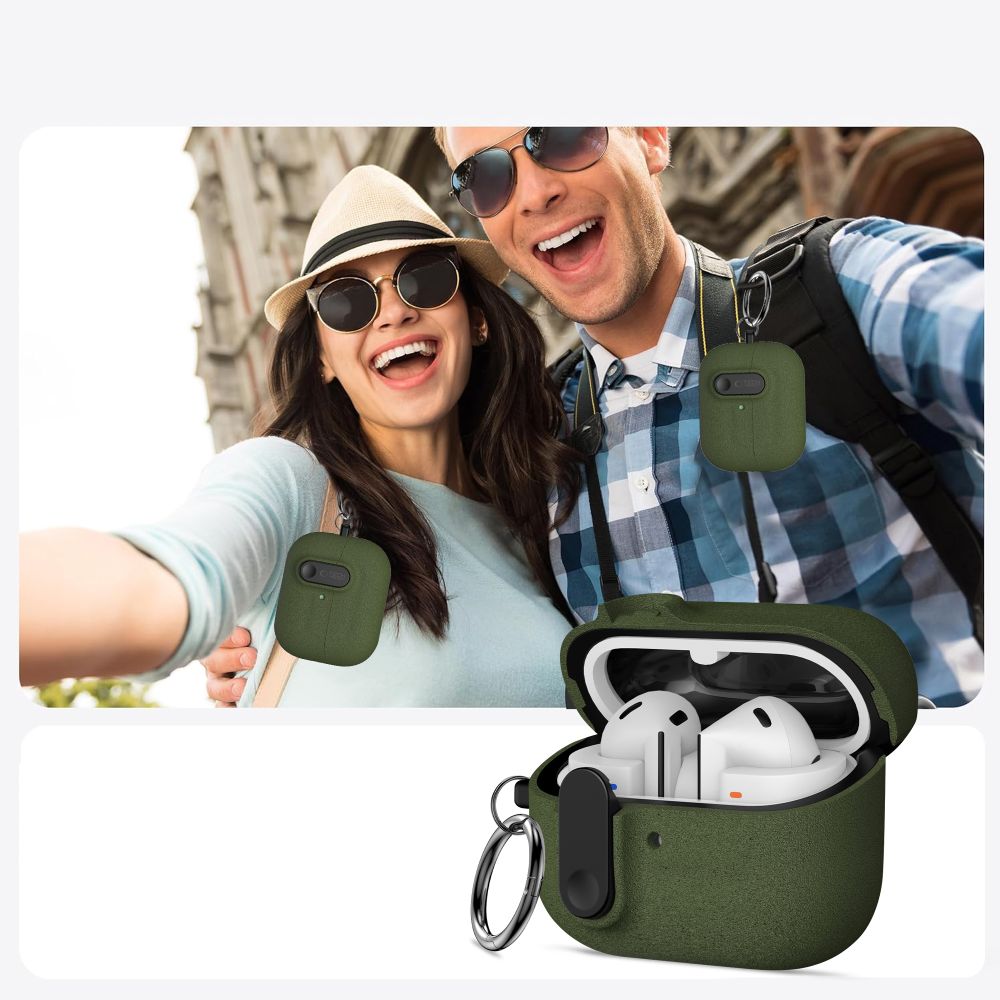 Dėklas Tech-Protect Slim Hook Samsung Galaxy Buds 3 / 3 FE / 3 Pro, alyvuogių žalias - Image 5