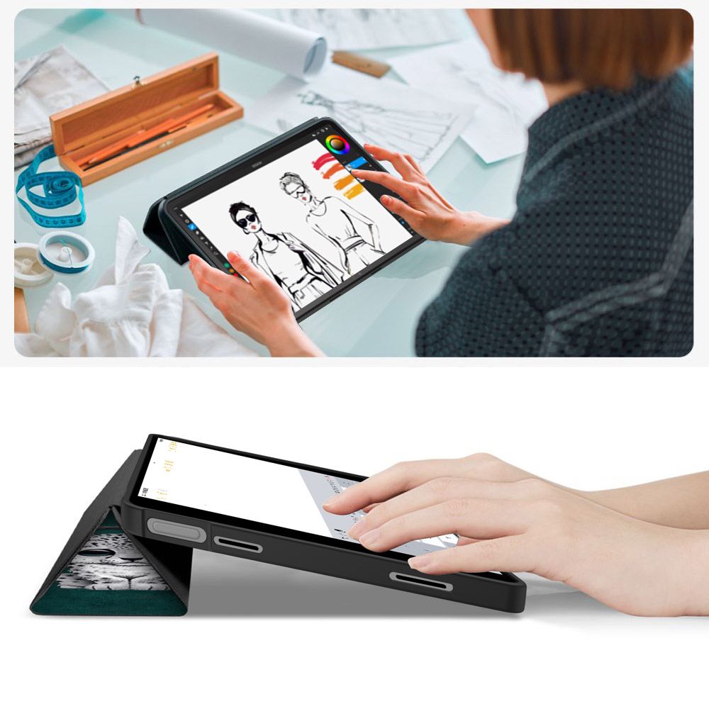 Dėklas Tech-Protect SmartCase Xiaomi Redmi Pad 2 11.0, liūdnos katės raštu - Image 8