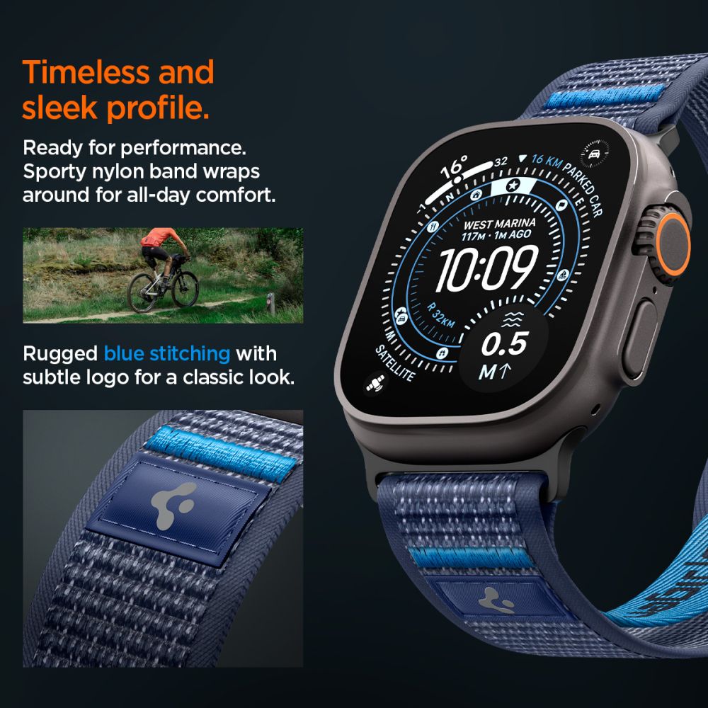 Dirželis Spigen Athlex Air 2 Apple Watch 8 / 9 / 10 / 11 / SE / Ultra (44 / 45 / 46 / 49 mm), tamsiai mėlynas - Image 8