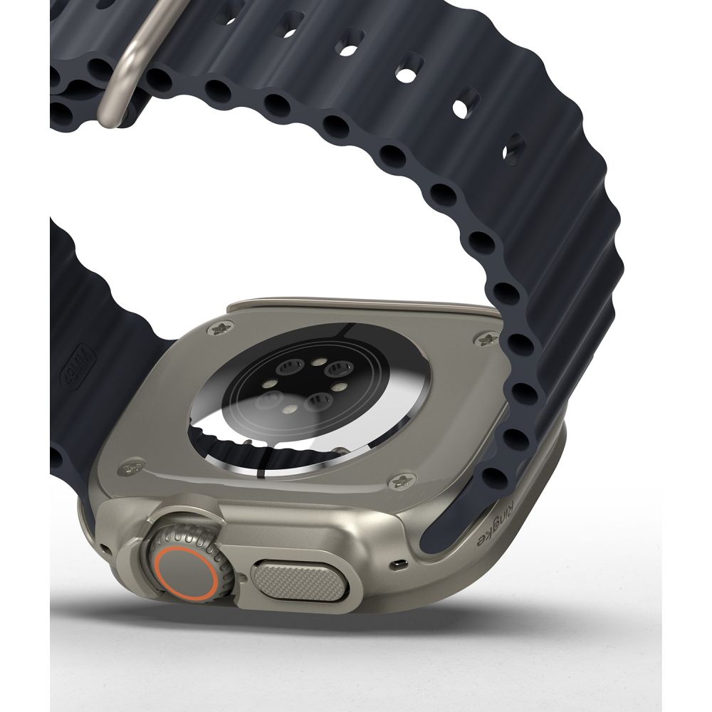 Dėklas Ringke Slim Apple Watch Ultra 1 / 2 / 3 (49 mm), skaidrus ir titaninis pilkas (2 vnt.) - Image 8