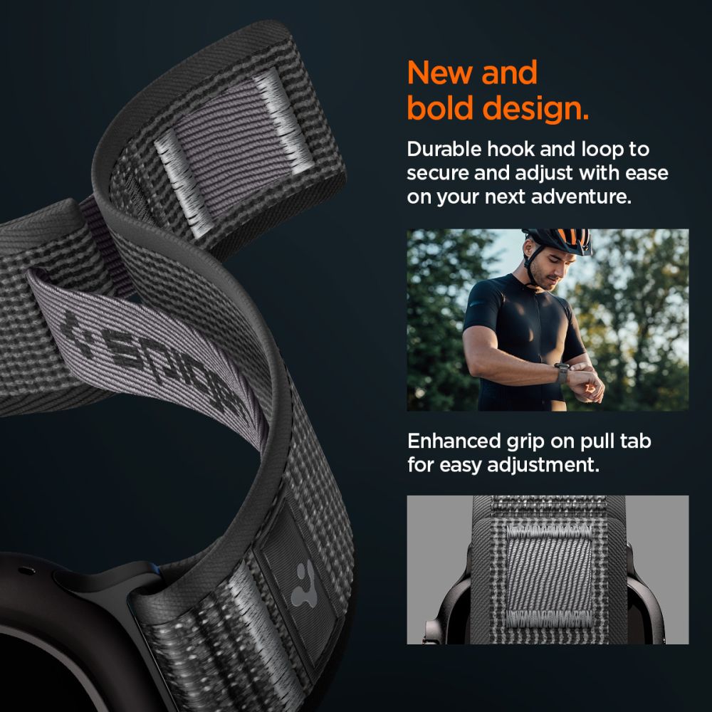 Dirželis Spigen Athlex Air 2 Apple Watch 8 / 9 / 10 / 11 / SE / Ultra (44 / 45 / 46 / 49 mm), juodai pilkas - Image 8