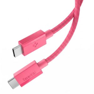 Kabelis Spigen Essential EB6010CC Type-C 60W 100cm, rožinis