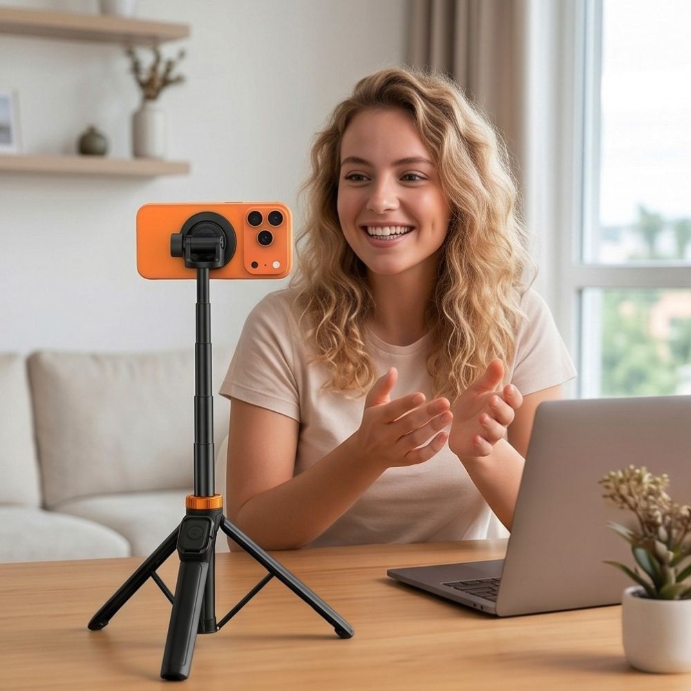 Selfie lazda Tech-Protect L03S MagSafe Bluetooth Tripod, juoda - Image 8