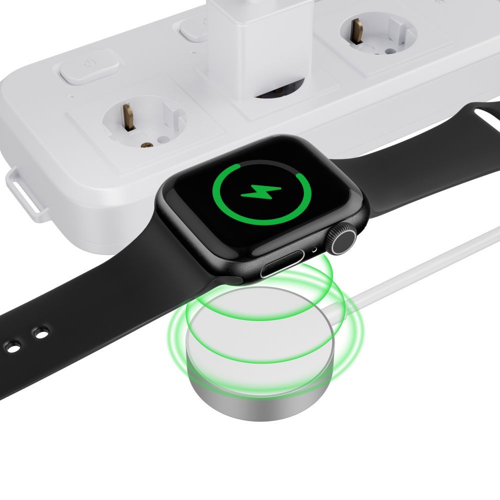Belaidis įkroviklis Tech-Protect UltraBoost Apple Watch, USB-A, 120 cm, baltas - Image 3