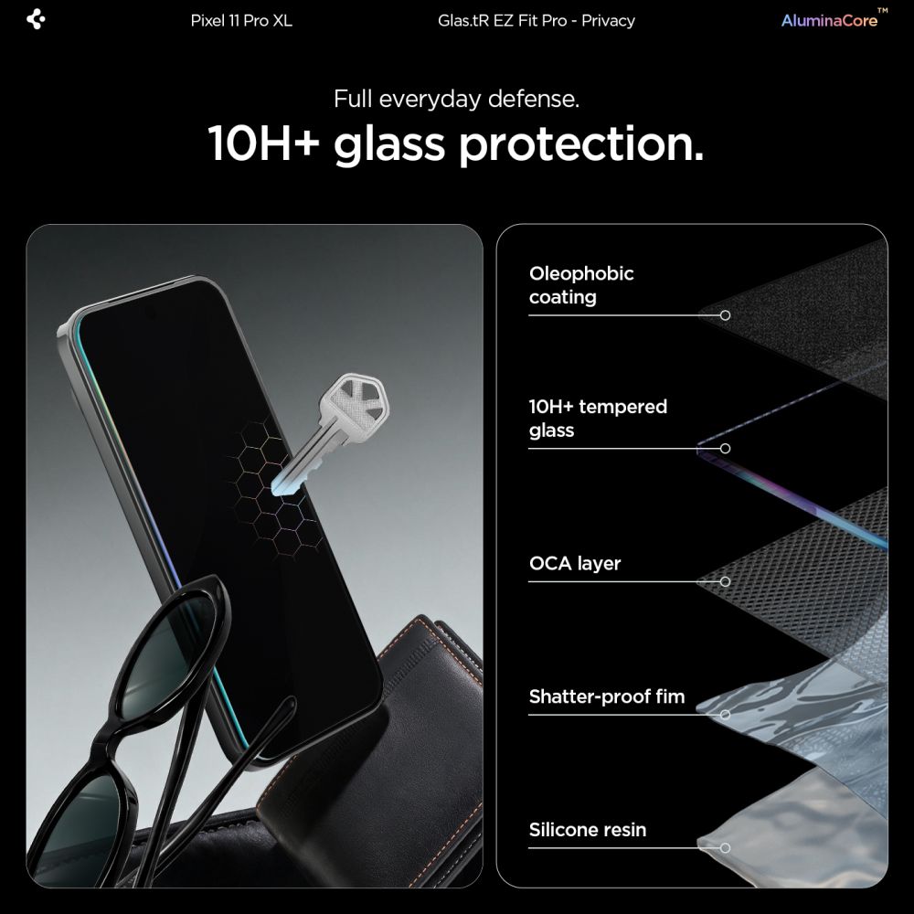 Apsauginis stiklas Spigen Glas.tR EZ Fit Pro Privacy Google Pixel 9 Pro XL / 10 Pro XL / 11 Pro XL, 2 vnt. - Image 8