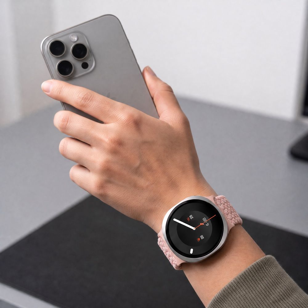 Dirželis Tech-Protect NylonMag Samsung Galaxy Watch 8 / 9 / Classic (40 / 44 / 46 mm), pilkai rožinis - Image 7