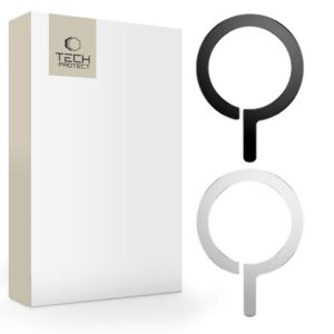 Magnetinis žiedas Tech-Protect MetalRing MagSafe, universalus, 2 vnt., juodas ir sidabrinis