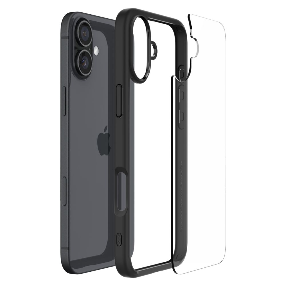 Dėklas Spigen Ultra Hybrid iPhone 16, matinis juodas - Image 8