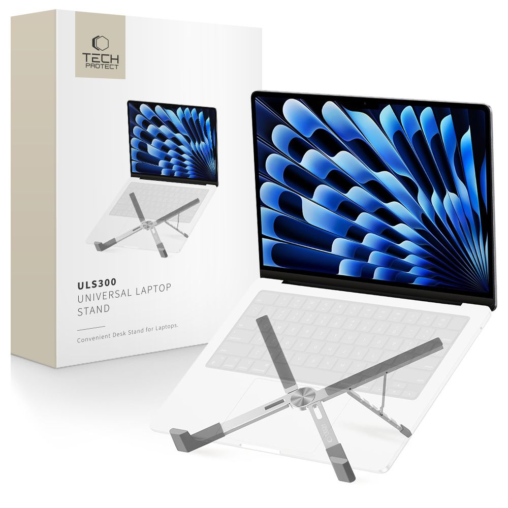 Stovas nešiojamajam kompiuteriui Tech-Protect ULS300, sidabrinis