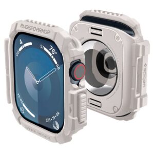 Dėklas Spigen Rugged Armor Apple Watch 10 / 11 (46 mm), smėlio spalvos