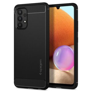 Dėklas Spigen Rugged Armor Galaxy A52 / A52S Matinė Juoda
