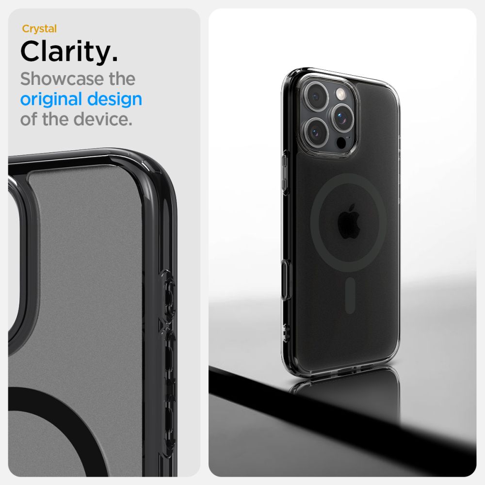 Dėklas Spigen Ultra Hybrid "T" MagSafe iPhone 16 Pro Max, matinis juodas - Image 8