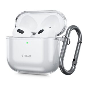 Dėklas Tech-Protect FlexAir Apple AirPods 4, skaidrus