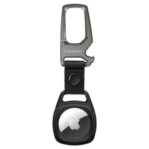 Dėklas Spigen Rugged Armor Apple AirTag 1/2, matinis juodas