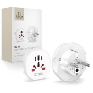 Kelioninis adapteris Tech-Protect WL-09, universalus, baltas
