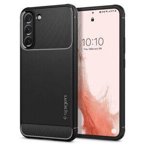 Dėklas Spigen Rugged Armor Galaxy S22, matinis juodas